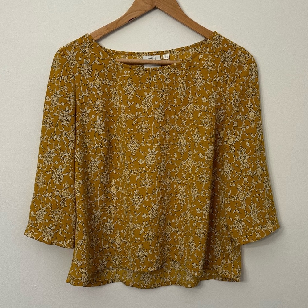 Anthropologie - HD in Paris 3/4 Sleeve Top - Size 8